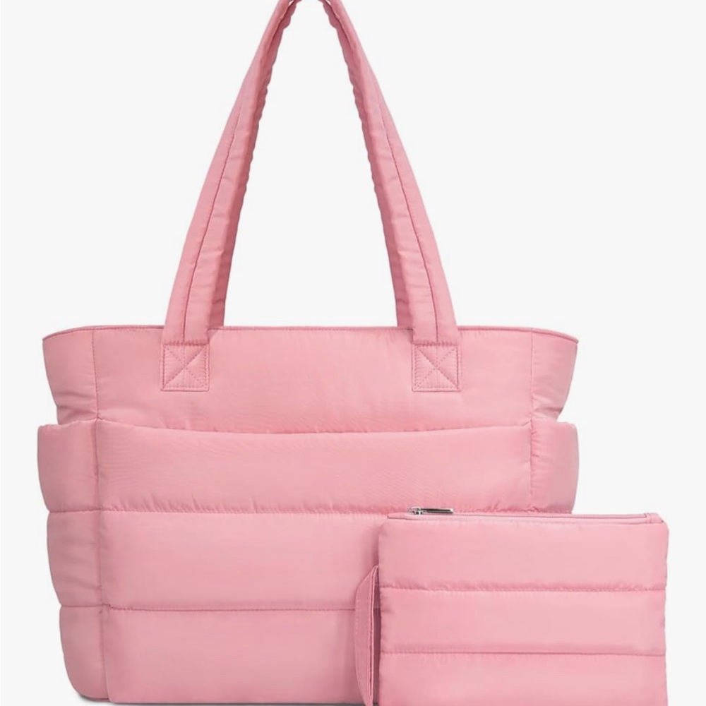 Amazon Pink Padded Tote Bag Set